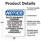 Signmission Due To Insurance Purposes Customers, 10 in W x Rectangle, Vinyl Decal OS-2PACK-NS-D-1014-V-11592 - alternate 3